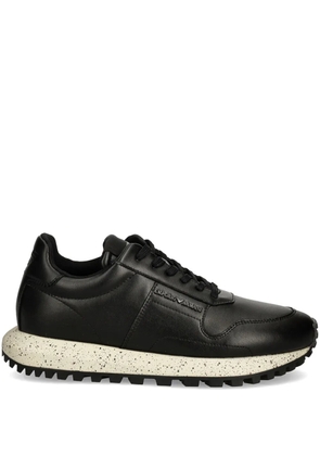 Emporio Armani leather sneakers - Black