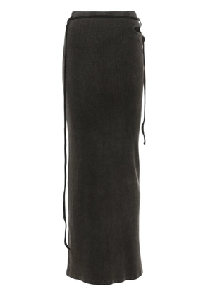 Ottolinger logo-print ribbed skirt - Black