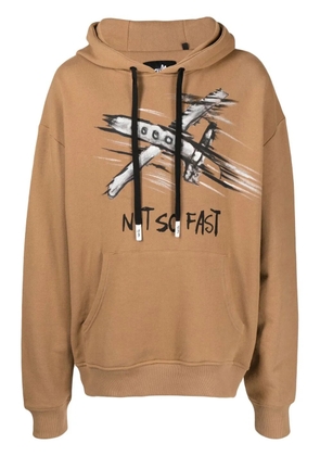 Haculla Not So Fast print hoodie - Brown