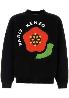 Kenzo Boke Flower-intarsia sweater - Black