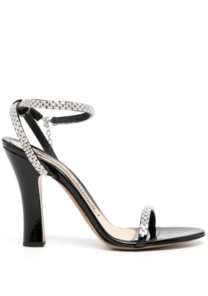 Alexandre Vauthier crystal-embellished 105mm sandals - Black