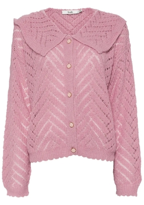 b+ab long-sleeved button-up cardigan - Pink