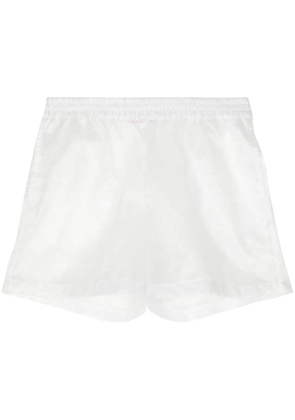 Walter Van Beirendonck floral-jacquard satin shorts - White