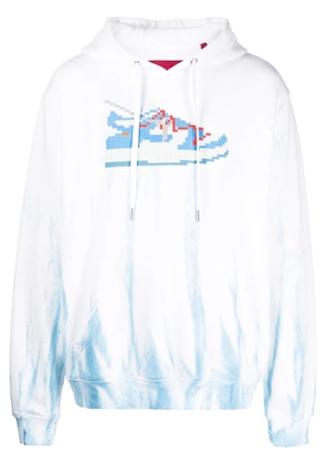 Mostly Heard Rarely Seen 8-Bit Dunk ombré pullover hoodie - White