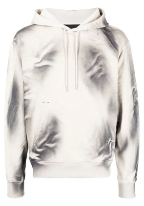 HELIOT EMIL abstract-print cotton hoodie - Brown