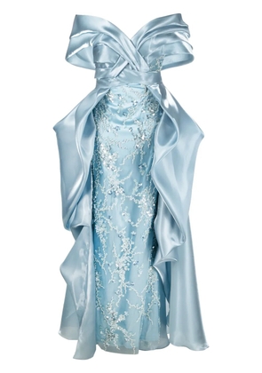Gaby Charbachy sequin-embellished long dress - Blue