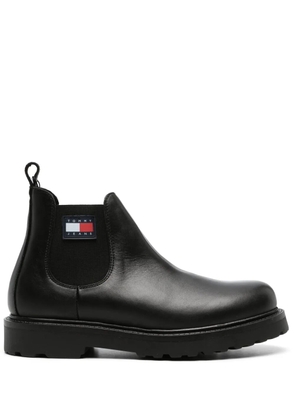 Tommy Jeans leather Chelsea boots - Black