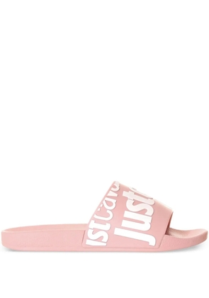 Just Cavalli logo-print slippers - Pink