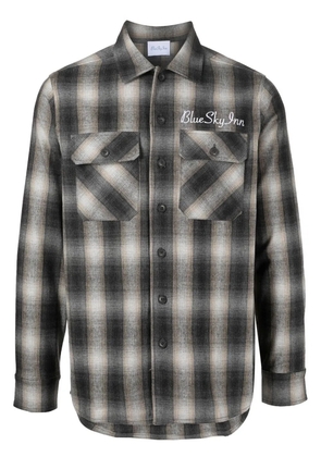 BLUE SKY INN check-pattern long-sleeve shirt - Grey