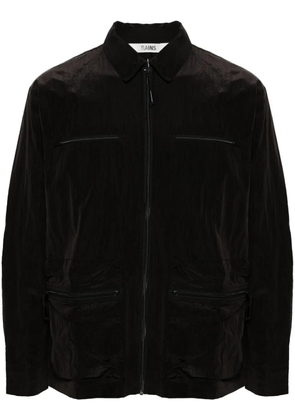 Rains Kano crinkled-finish overshirt - Black