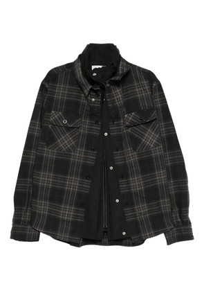 sacai plaided jacket - Black
