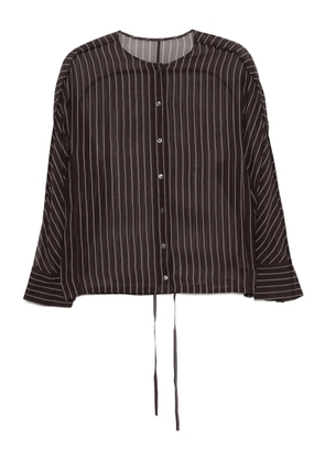 LESS silk long sleeved shirt - Brown