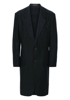 Yohji Yamamoto graphic-print coat - Black