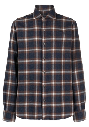 Orian plaid flannel shirt - Blue