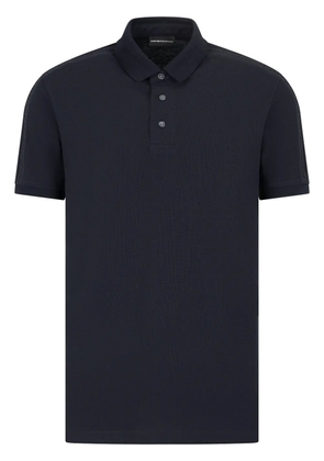 Emporio Armani logo-tape polo shirt - Blue