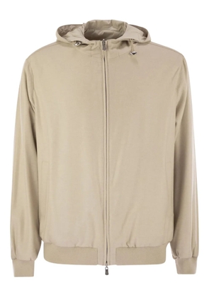Fedeli Start reversible hooded bomber jacket - Neutrals
