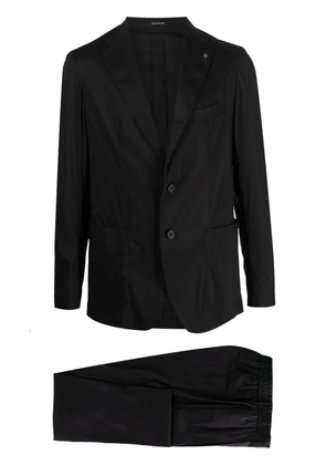 Tagliatore single-breasted cotton-blend suit - Black