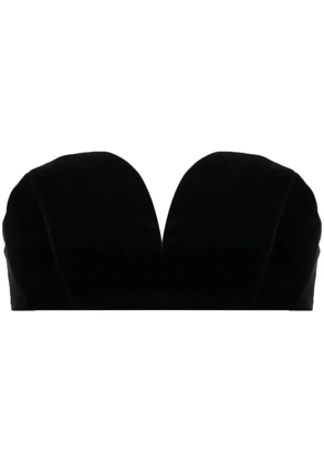 Blazé Milano Jealousy strapless velvet top - Black
