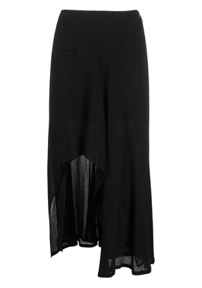 Yohji Yamamoto asymmetric midi skirt - Black