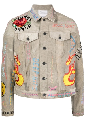 Readymade graphic-print button-up jacket - Neutrals