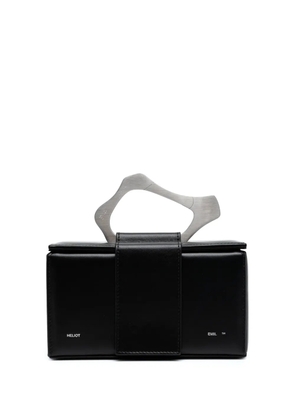 HELIOT EMIL Charred Carabiner leather clutch bag - Black