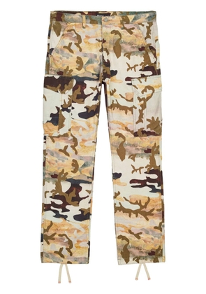 Purple Brand Impressionist Camo cargo trousers - White
