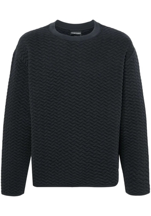 Emporio Armani quilted sweatshirt - Blue