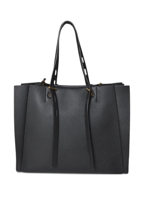 MINO BOSSI leather strap tote bag - Black
