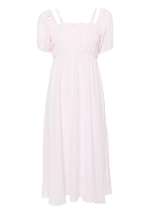 tout a coup puff sleeves mid-lenght dress - Purple