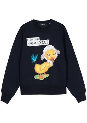 EGONlab. graphic-print cotton sweatshirt - Blue