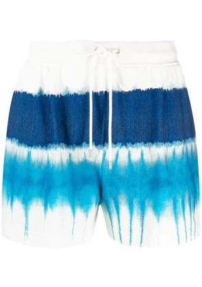 Alberta Ferretti tie-dye track shorts - Blue