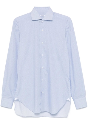 Barba patterned-jacquard shirt - Blue