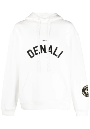 OAMC logo-embroidered drawstring hoodie - White