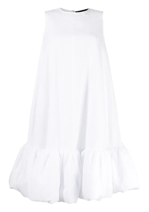 Melitta Baumeister puffball hem sleeveless cotton dress - White