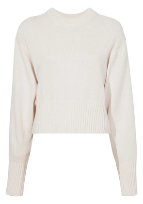 Proenza Schouler cropped cotton-blend jumper - Neutrals