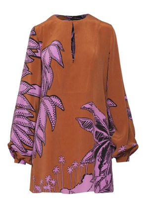 Johanna Ortiz graphic-print tunic - Brown