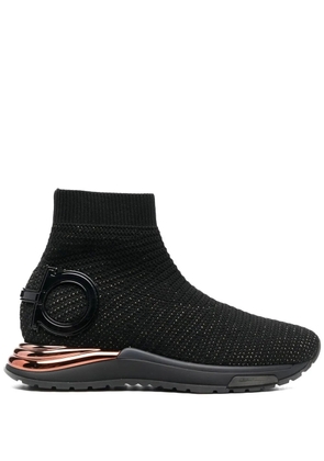 Ferragamo Gardena sock ankle sneakers - Black