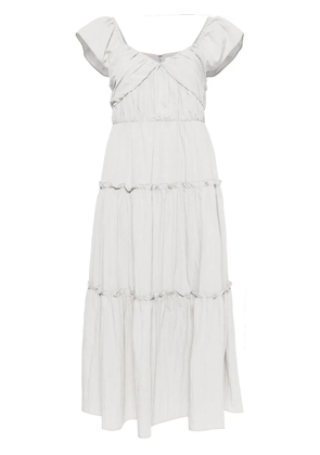 b+ab pleated tiered midi dress - Grey