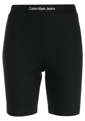 Calvin Klein Jeans logo-waistband stretch-design shorts - BEH CK BLACK