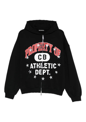 COLE BUXTON graphic-print zip-fastening hoodie - Black