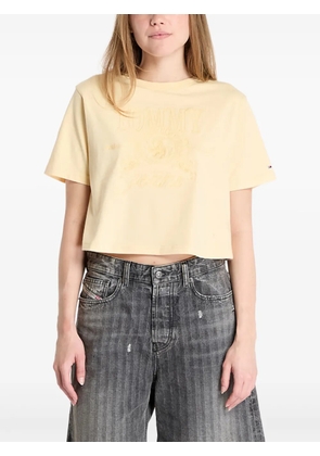 Tommy Jeans embroidered-logo T-shirt - Yellow