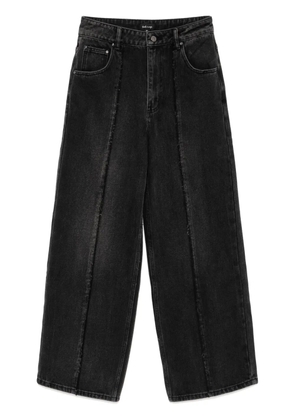 tout a coup wide-leg washed jeans - Grey