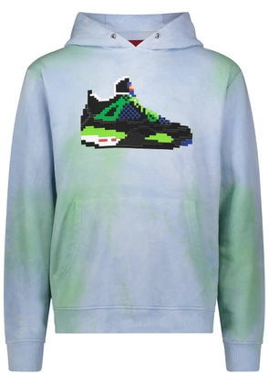 Mostly Heard Rarely Seen 8-Bit sneaker print hoodie - Blue