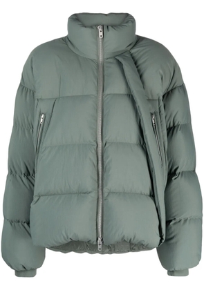 Y-3 x Y-3 asymmetric puffer jacket - Green
