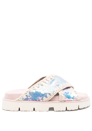Mou sequin-embellished sandals - Pink