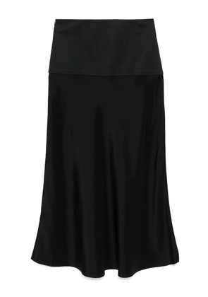 LESS A-type blended jacquard skirt - Black