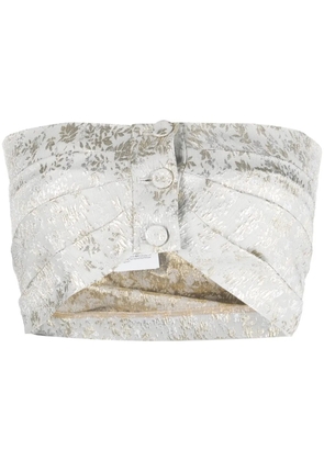 Philosophy Di Lorenzo Serafini jacquard bandeau crop top - Grey