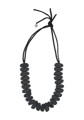 Maria Calderara crêpe and resin necklace - Black