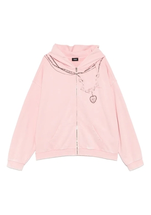We11done zip-up hoodie - Pink