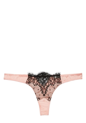 Fleur Du Mal Iris lace thong - Pink